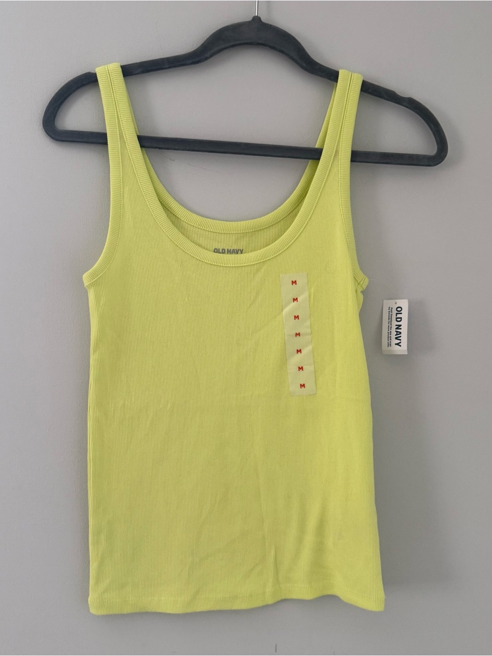 Old Navy Women's Neon Yellow Ribbed Tank Top